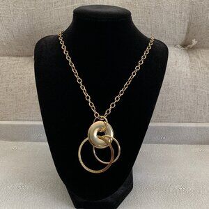 Dyrberg/Kern Annanke gold disc necklace